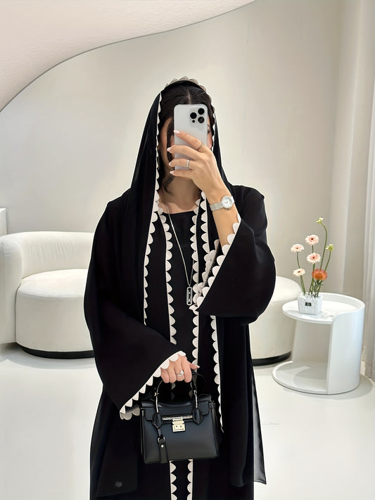 Ensemble 3 pièces pour femme abaya, style musulman traditionnel du Moyen-Orient multifonctionnel pour la prière du Ramadan
