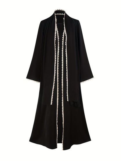 Ensemble 3 pièces pour femme abaya, style musulman traditionnel du Moyen-Orient multifonctionnel pour la prière du Ramadan