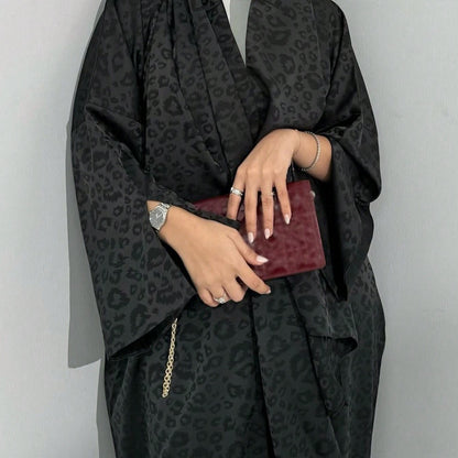 Grandes tailles - Abaya élégante grande taille à imprimé léopard