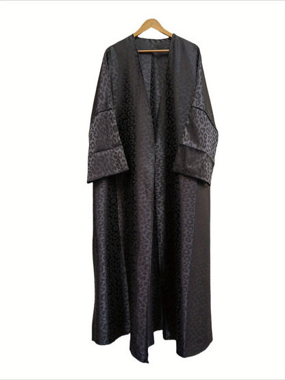 Grandes tailles - Abaya élégante grande taille à imprimé léopard